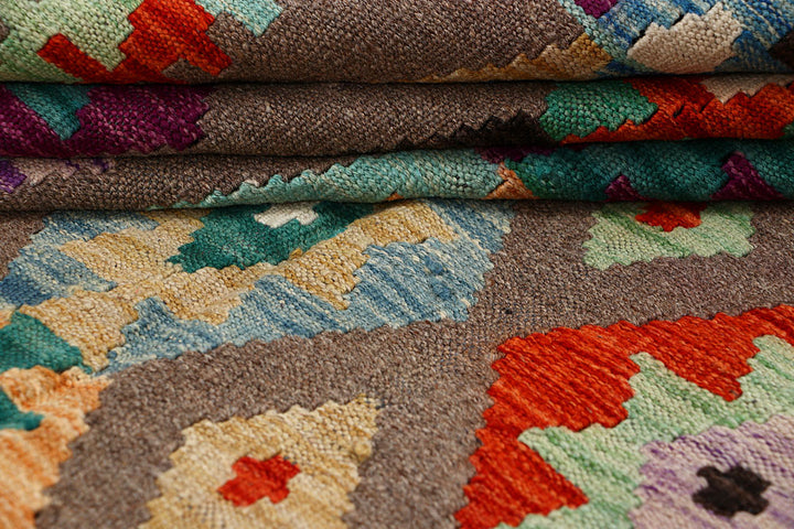 Multi Colored Kilim 6' 5 x 9' 8 - No. 66934 - ALRUG Rug Store