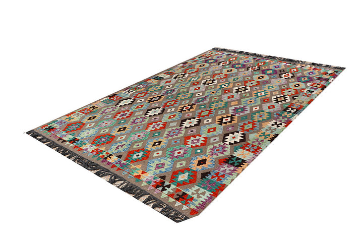 Multi Colored Kilim 6' 5 x 9' 8 - No. 66934 - ALRUG Rug Store