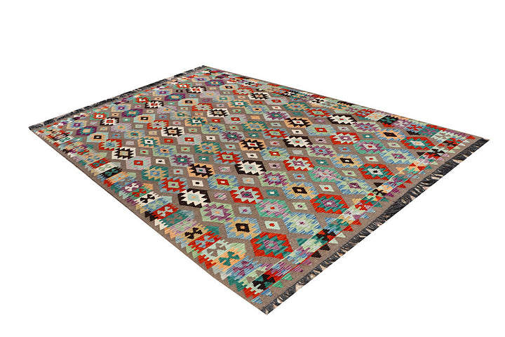 Multi Colored Kilim 6' 5 x 9' 8 - No. 66934 - ALRUG Rug Store