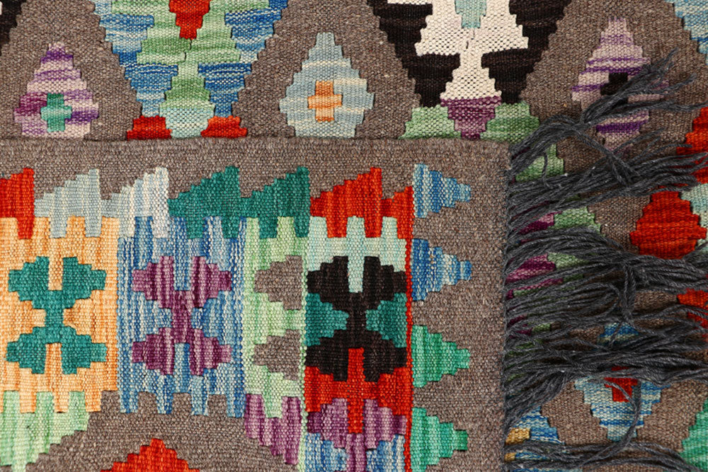 Multi Colored Kilim 6' 5 x 9' 8 - No. 66934 - ALRUG Rug Store