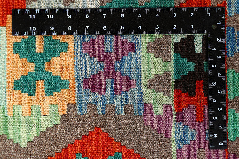 Multi Colored Kilim 6' 5 x 9' 8 - No. 66934 - ALRUG Rug Store
