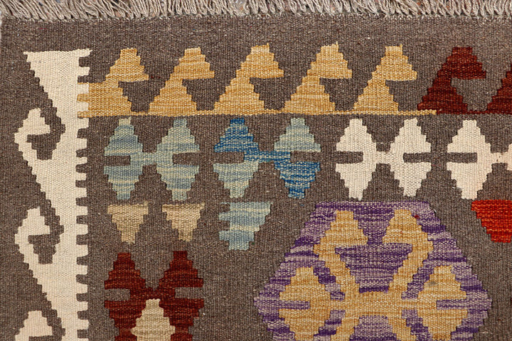 Multi Colored Kilim 6' 5 x 9' 9 - No. 66935 - ALRUG Rug Store