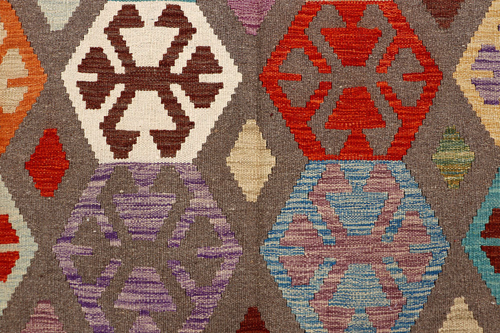 Multi Colored Kilim 6' 5 x 9' 9 - No. 66935 - ALRUG Rug Store