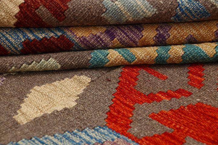 Multi Colored Kilim 6' 5 x 9' 9 - No. 66935 - ALRUG Rug Store