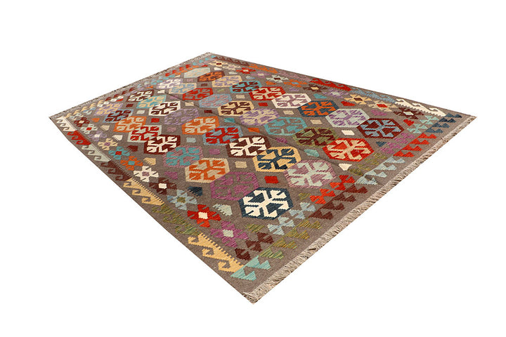 Multi Colored Kilim 6' 5 x 9' 9 - No. 66935 - ALRUG Rug Store