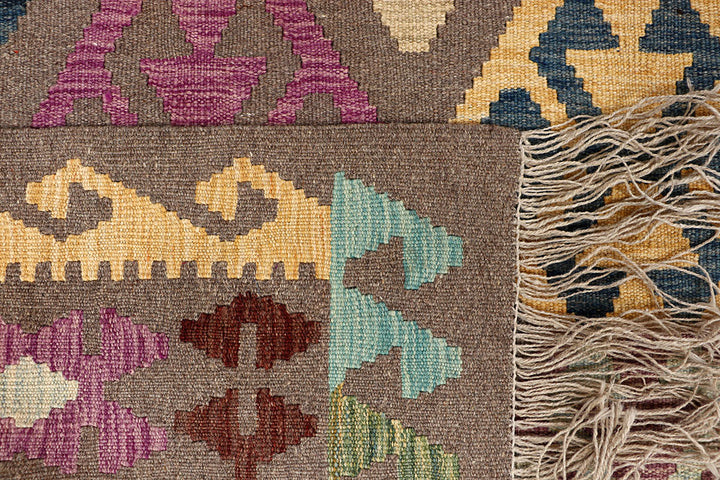 Multi Colored Kilim 6' 5 x 9' 9 - No. 66935 - ALRUG Rug Store