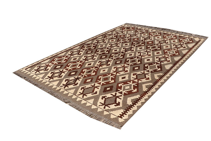 Multi Colored Kilim 6' 6 x 9' 5 - No. 66936 - ALRUG Rug Store