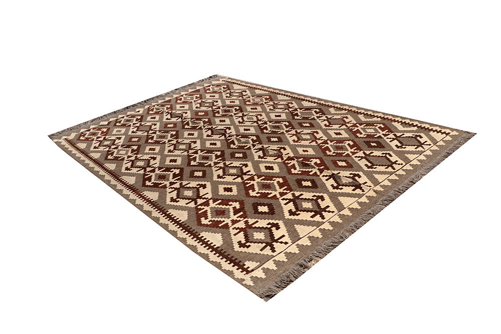 Multi Colored Kilim 6' 6 x 9' 5 - No. 66936 - ALRUG Rug Store