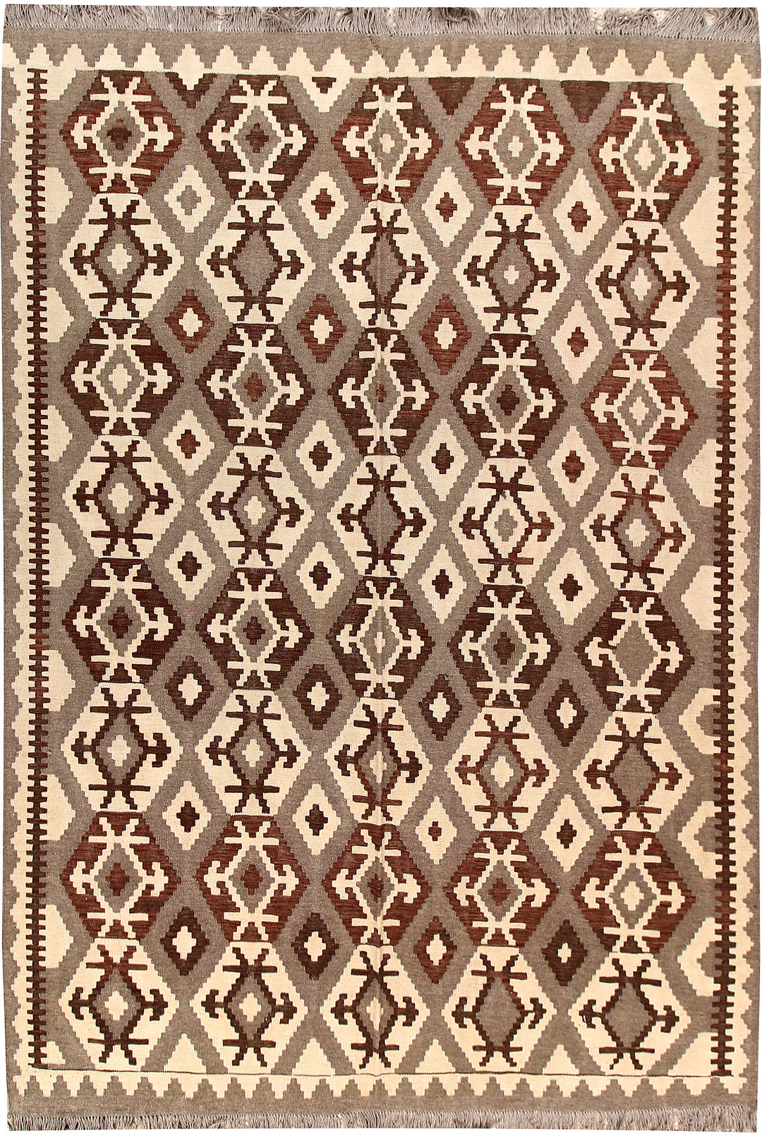 Multi Colored Kilim 6' 6 x 9' 5 - No. 66936 - ALRUG Rug Store