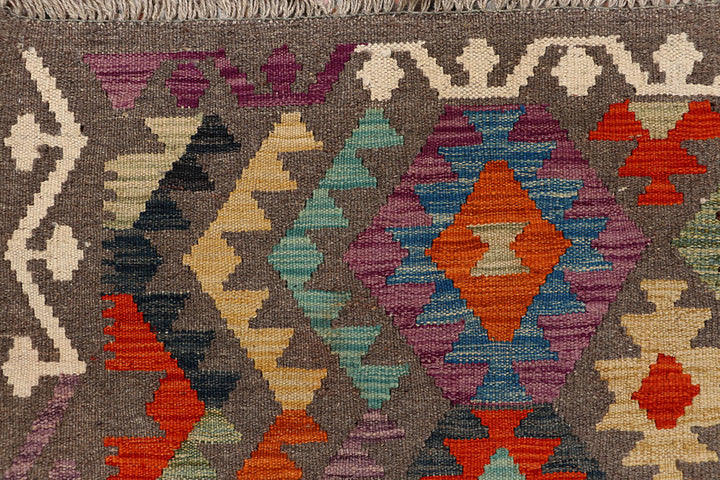 Multi Colored Kilim 6' 7 x 9' 10 - No. 66938 - ALRUG Rug Store
