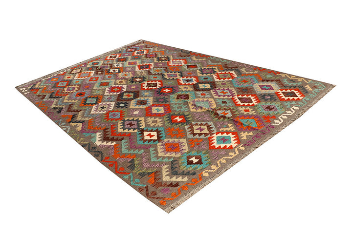 Multi Colored Kilim 6' 7 x 9' 10 - No. 66938 - ALRUG Rug Store