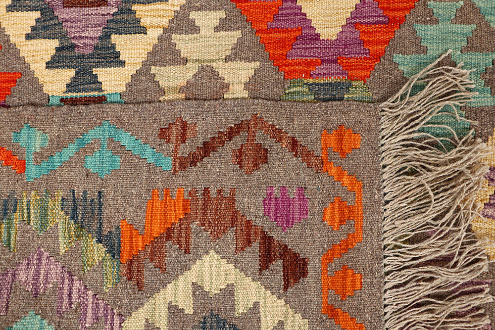 Multi Colored Kilim 6' 7 x 9' 10 - No. 66938 - ALRUG Rug Store