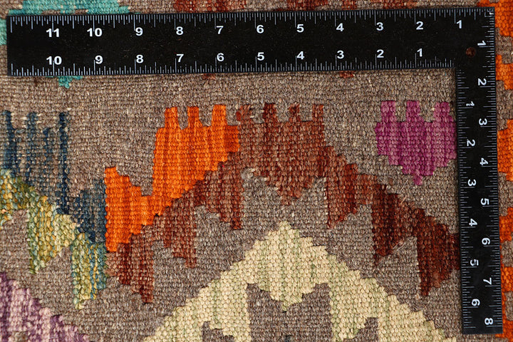 Multi Colored Kilim 6' 7 x 9' 10 - No. 66938 - ALRUG Rug Store