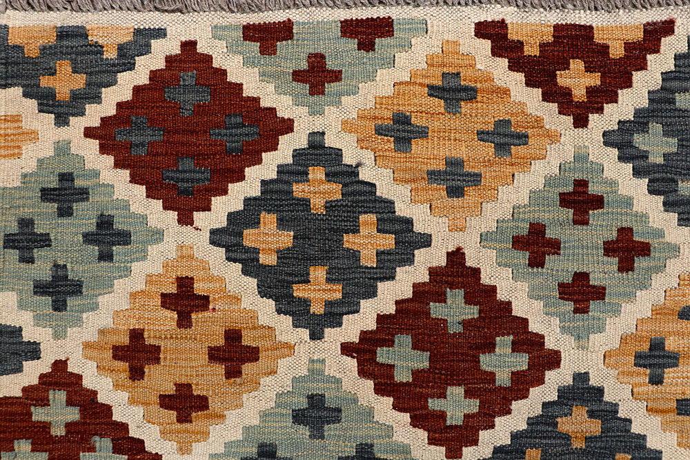 Multi Colored Kilim 6' 6 x 9' 8 - No. 66939 - ALRUG Rug Store