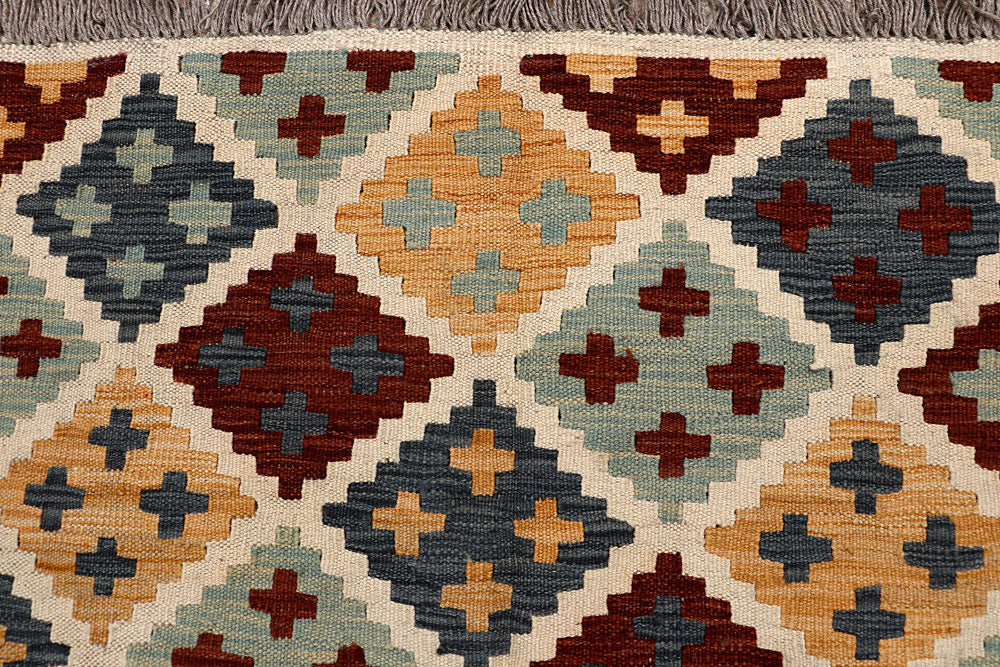 Multi Colored Kilim 6' 6 x 9' 8 - No. 66939 - ALRUG Rug Store