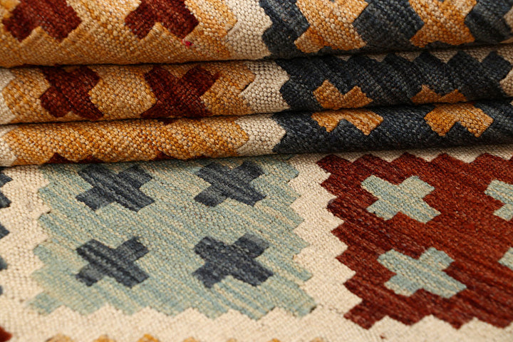 Multi Colored Kilim 6' 6 x 9' 8 - No. 66939 - ALRUG Rug Store