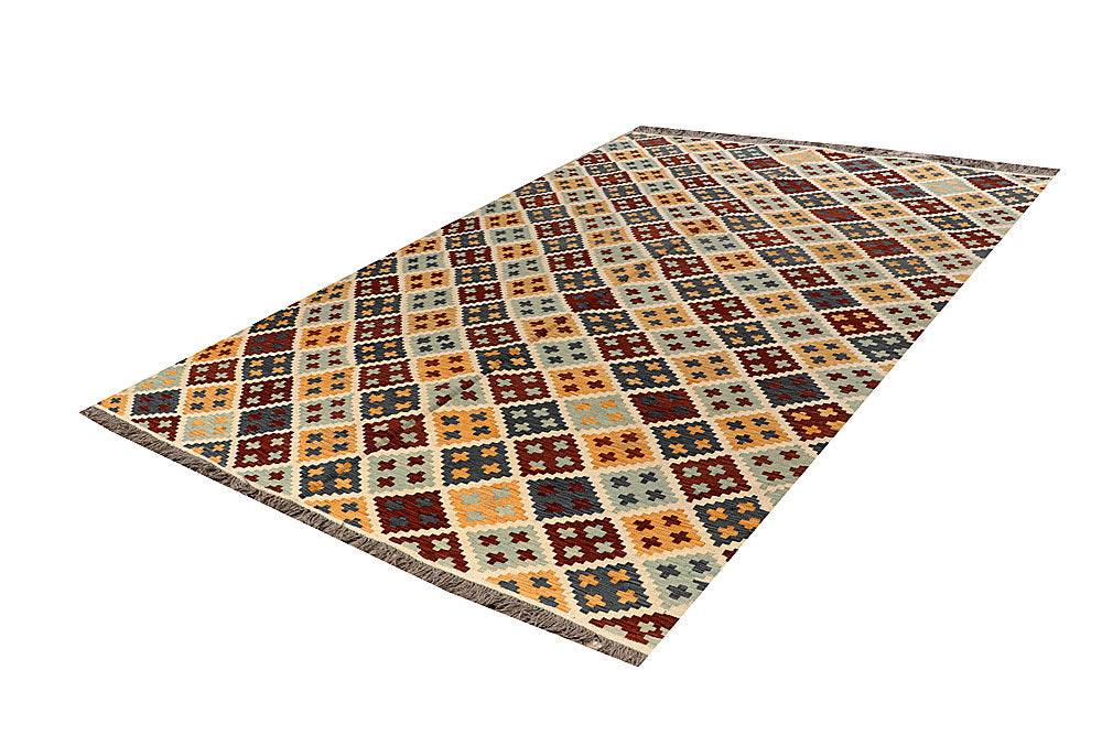 Multi Colored Kilim 6' 6 x 9' 8 - No. 66939 - ALRUG Rug Store