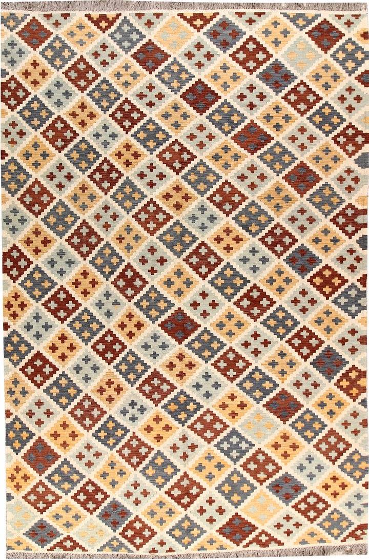 Multi Colored Kilim 6' 6 x 9' 8 - No. 66939 - ALRUG Rug Store