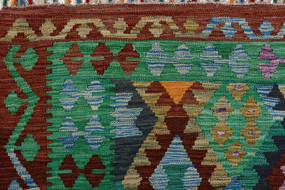 Multi Colored Kilim 6' 9 x 9' 6 - No. 66940 - ALRUG Rug Store