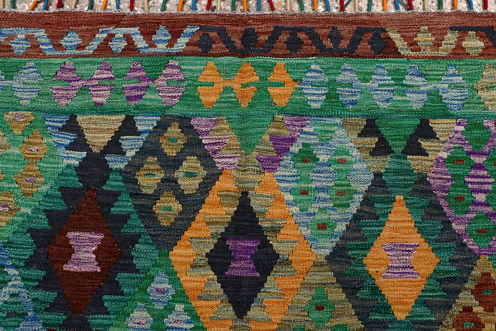 Multi Colored Kilim 6' 9 x 9' 6 - No. 66940 - ALRUG Rug Store