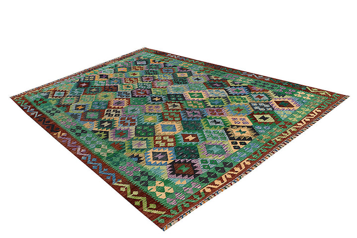 Multi Colored Kilim 6' 9 x 9' 6 - No. 66940 - ALRUG Rug Store