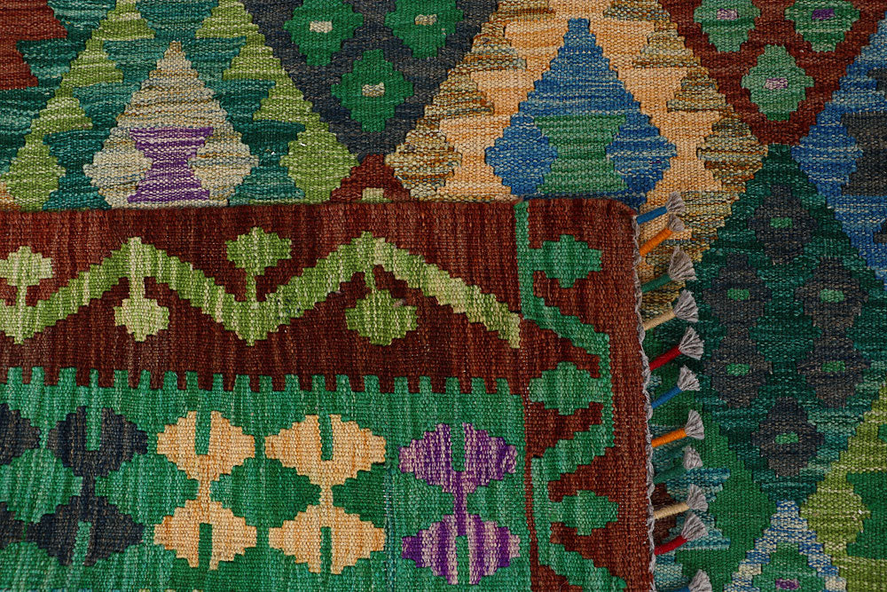 Multi Colored Kilim 6' 9 x 9' 6 - No. 66940 - ALRUG Rug Store