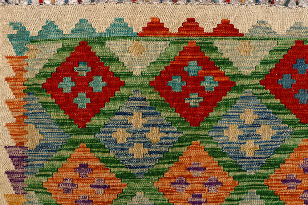 Multi Colored Kilim 6' 8 x 9' 9 - No. 66941 - ALRUG Rug Store