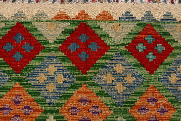 Multi Colored Kilim 6' 8 x 9' 9 - No. 66941 - ALRUG Rug Store