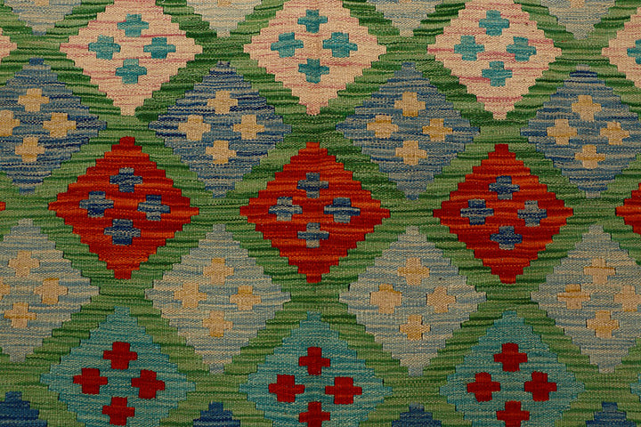Multi Colored Kilim 6' 8 x 9' 9 - No. 66941 - ALRUG Rug Store