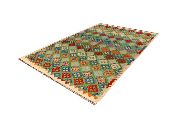 Multi Colored Kilim 6' 8 x 9' 9 - No. 66941 - ALRUG Rug Store