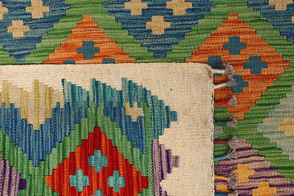 Multi Colored Kilim 6' 8 x 9' 9 - No. 66941 - ALRUG Rug Store