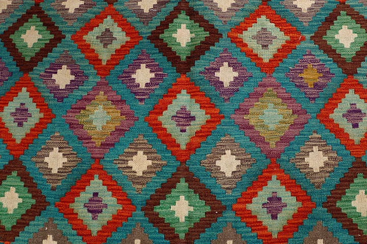Multi Colored Kilim 6' 7 x 9' 7 - No. 66942 - ALRUG Rug Store