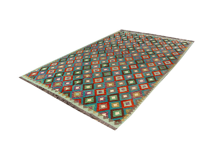 Multi Colored Kilim 6' 7 x 9' 7 - No. 66942 - ALRUG Rug Store