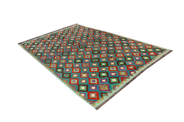 Multi Colored Kilim 6' 7 x 9' 7 - No. 66942 - ALRUG Rug Store