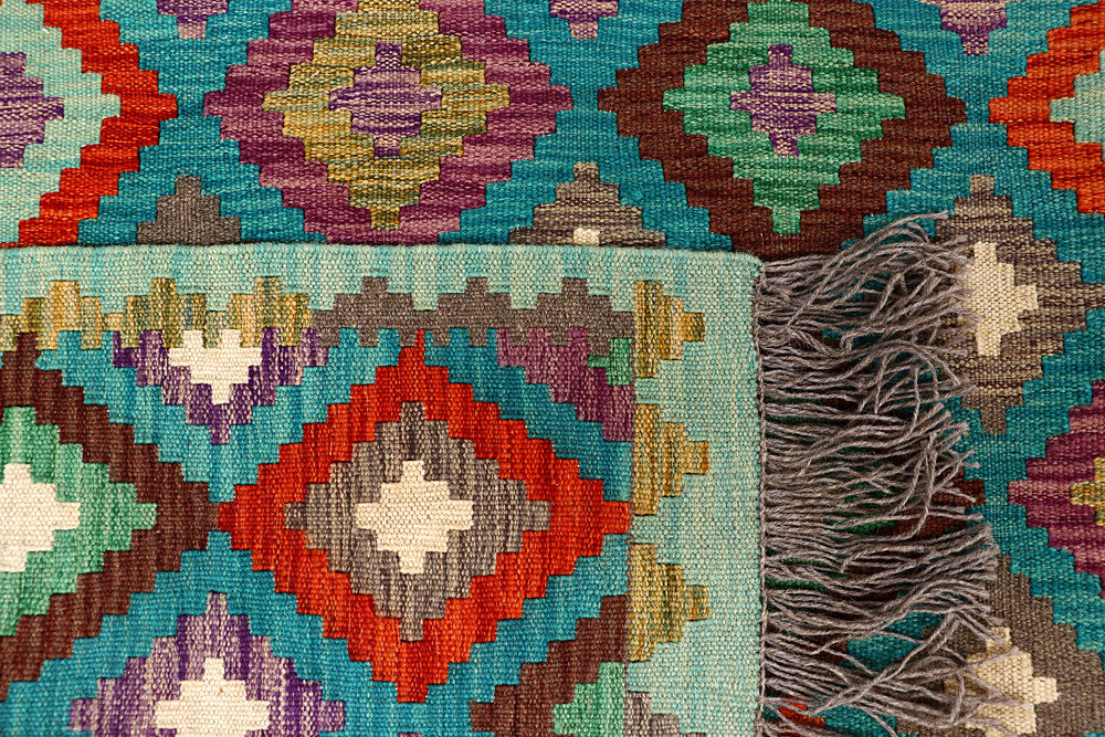 Multi Colored Kilim 6' 7 x 9' 7 - No. 66942 - ALRUG Rug Store