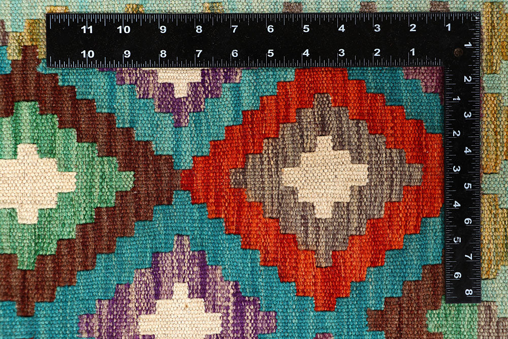 Multi Colored Kilim 6' 7 x 9' 7 - No. 66942 - ALRUG Rug Store
