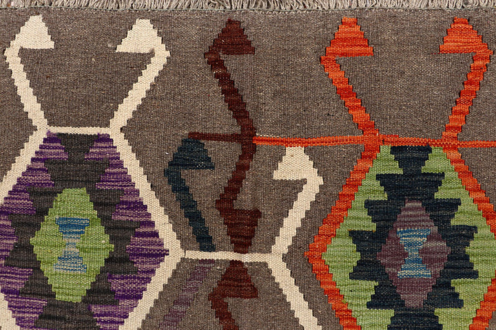 Multi Colored Kilim 6' 6 x 9' 9 - No. 66943 - ALRUG Rug Store