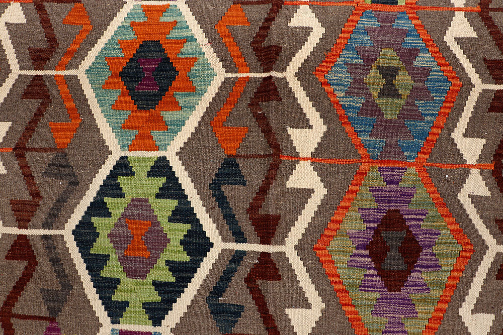 Multi Colored Kilim 6' 6 x 9' 9 - No. 66943 - ALRUG Rug Store