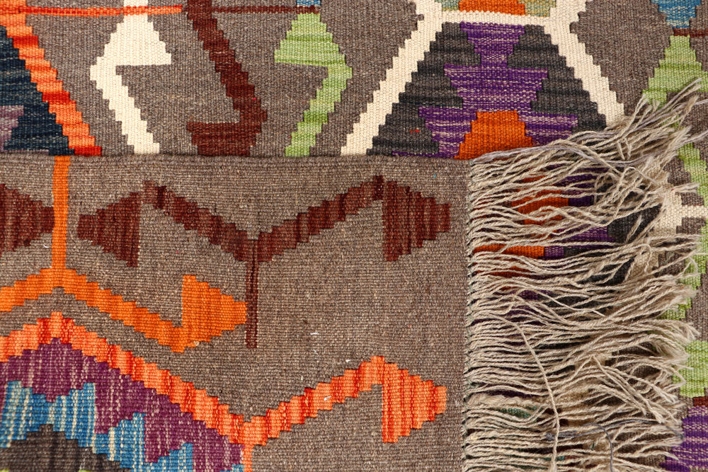 Multi Colored Kilim 6' 6 x 9' 9 - No. 66943 - ALRUG Rug Store