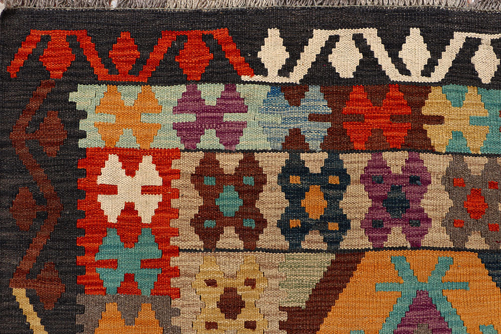 Multi Colored Kilim 6' 7 x 9' 8 - No. 66944 - ALRUG Rug Store