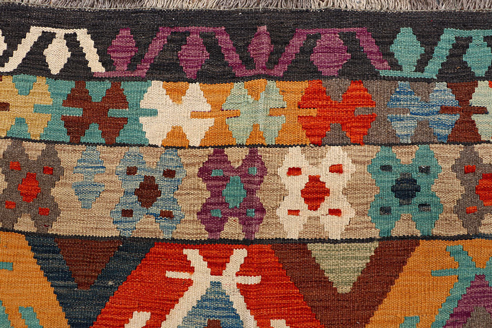 Multi Colored Kilim 6' 7 x 9' 8 - No. 66944 - ALRUG Rug Store