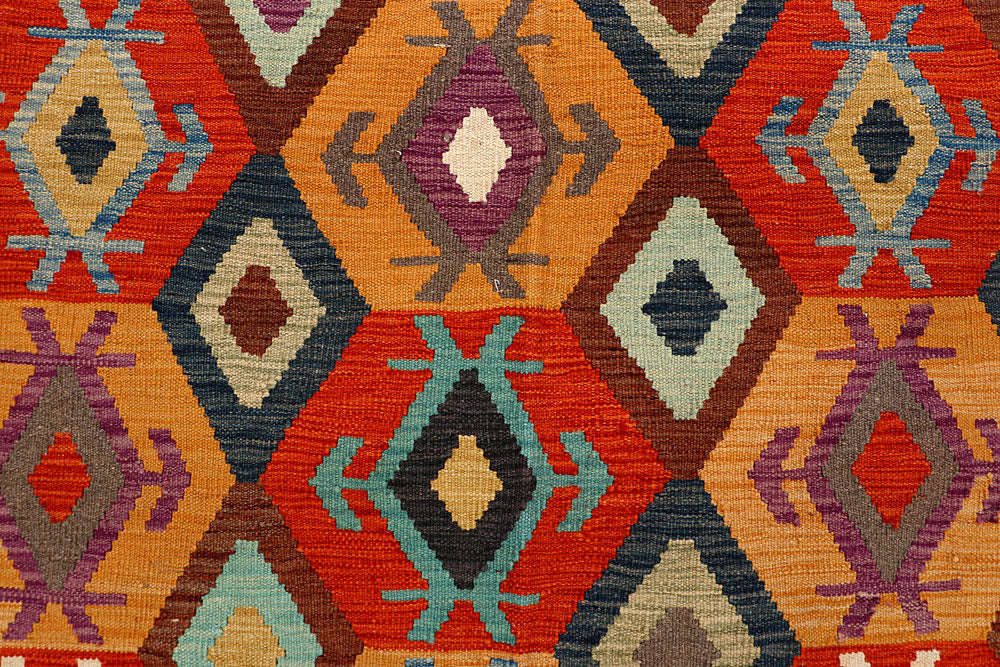 Multi Colored Kilim 6' 7 x 9' 8 - No. 66944 - ALRUG Rug Store
