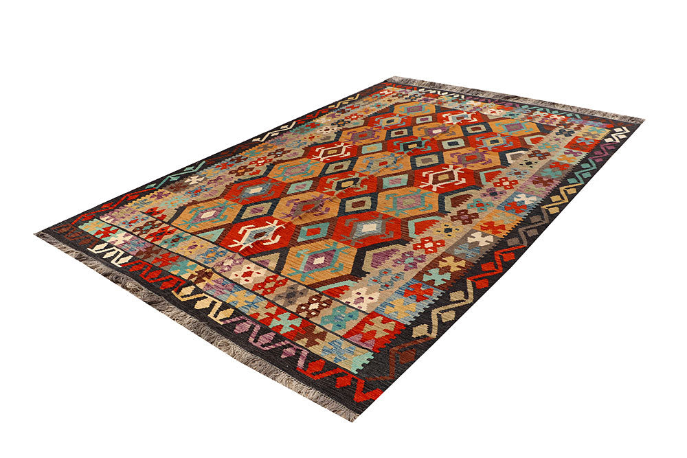 Multi Colored Kilim 6' 7 x 9' 8 - No. 66944 - ALRUG Rug Store