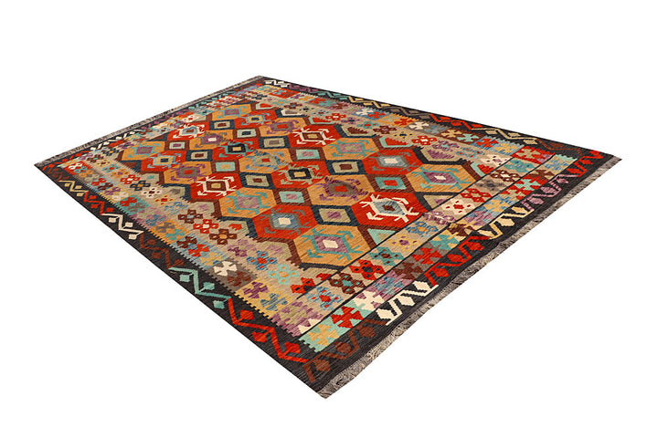 Multi Colored Kilim 6' 7 x 9' 8 - No. 66944 - ALRUG Rug Store