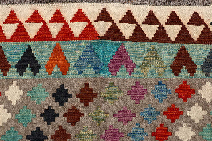 Multi Colored Kilim 6' 6 x 9' 9 - No. 66945 - ALRUG Rug Store