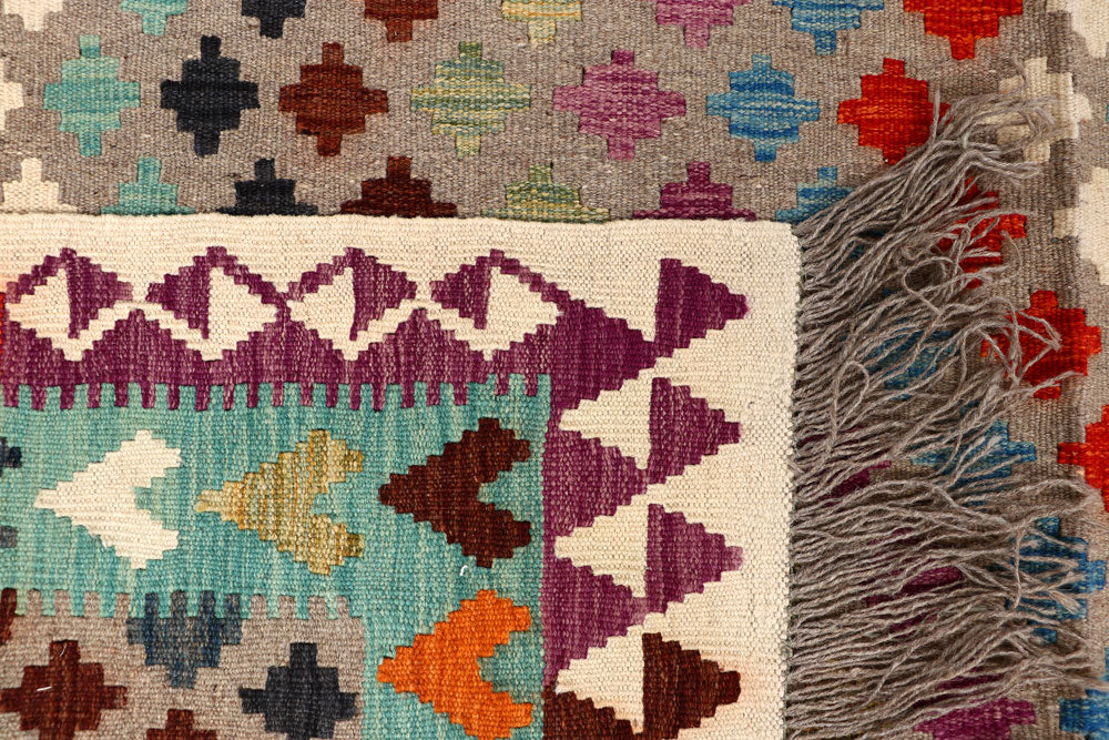 Multi Colored Kilim 6' 6 x 9' 9 - No. 66945 - ALRUG Rug Store