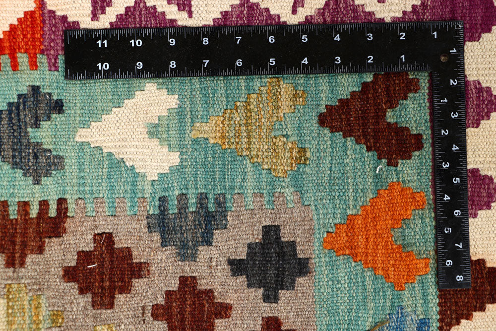 Multi Colored Kilim 6' 6 x 9' 9 - No. 66945 - ALRUG Rug Store