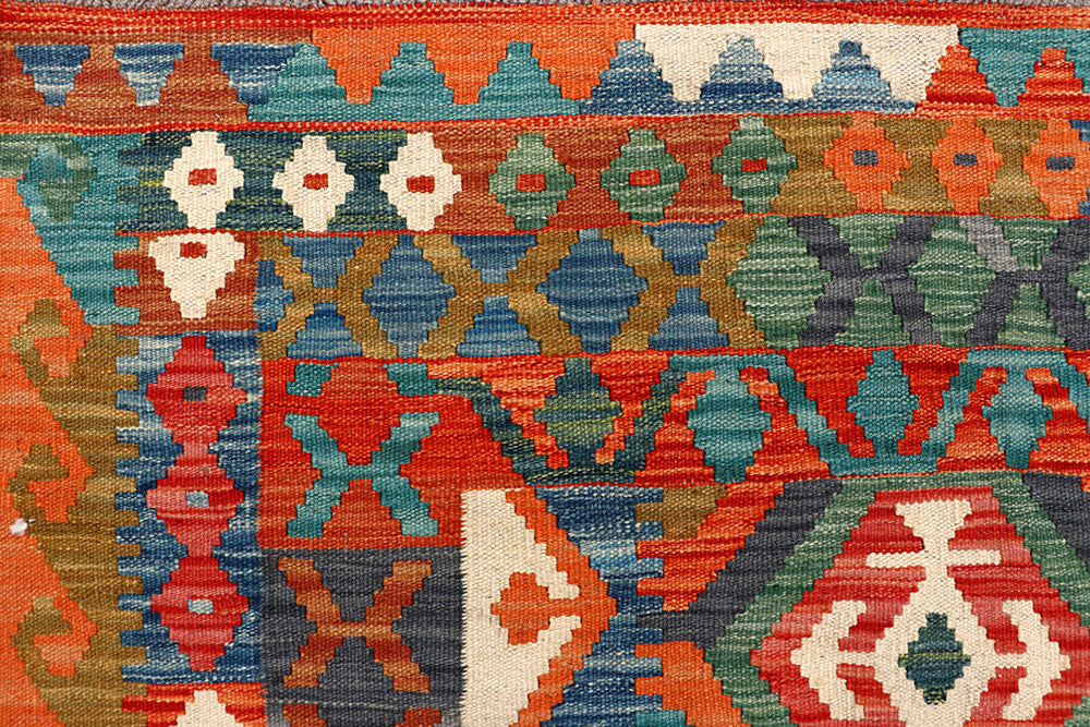 Multi Colored Kilim 6' 6 x 9' 7 - No. 66946 - ALRUG Rug Store