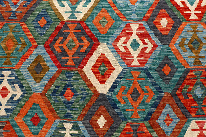 Multi Colored Kilim 6' 6 x 9' 7 - No. 66946 - ALRUG Rug Store