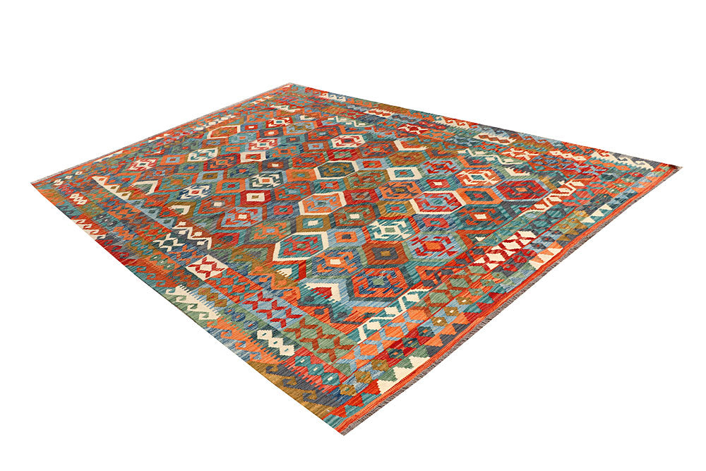 Multi Colored Kilim 6' 6 x 9' 7 - No. 66946 - ALRUG Rug Store